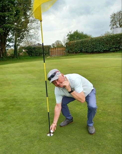 Snr Captain Andy Fenton on the 8th following his Hole-in-One