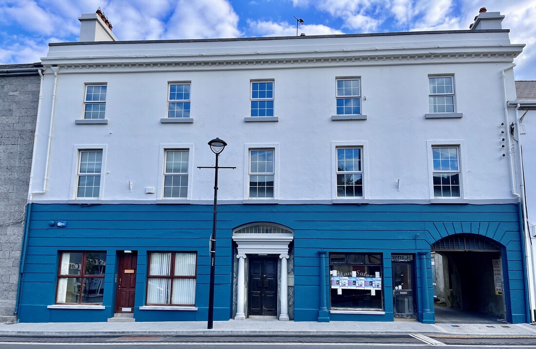 Fresh paint at the new Remote Working Hub (former Bank Chambers in Society Street, Ballinasloe)
