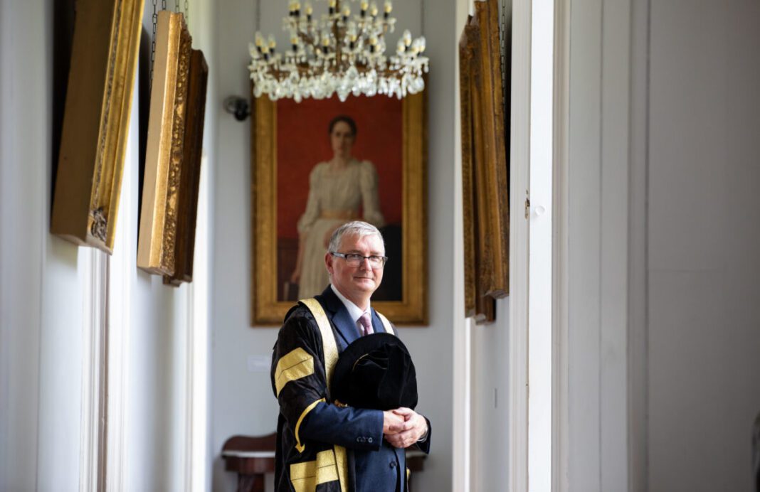 Shane Kilcommins, formerly of Creagh, in formal academic robes on the morning of his announcement as the 6th President of University of Limerick.