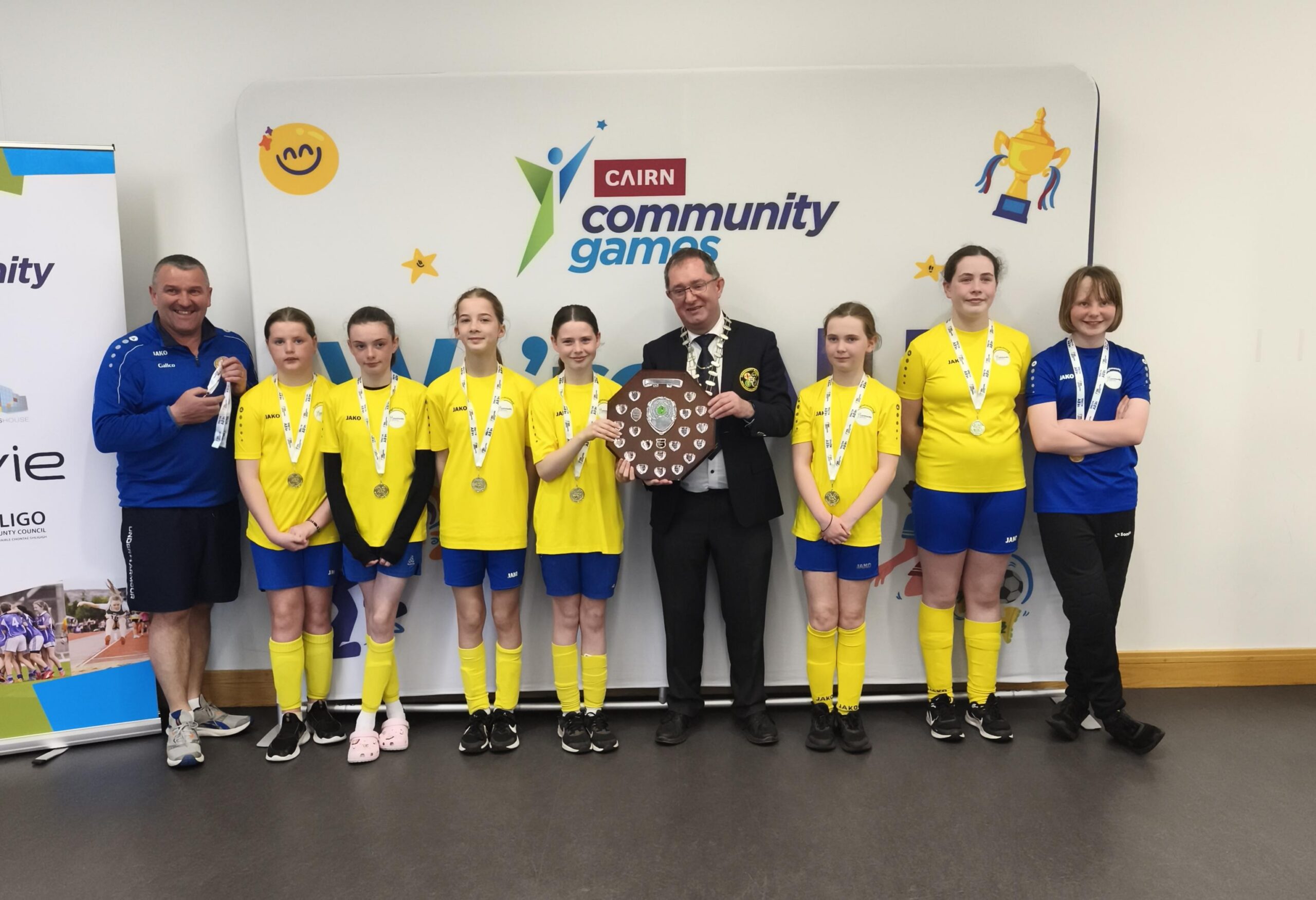 The Taughmaconnell U13 Indoor Soccer Team who won the Connacht final.